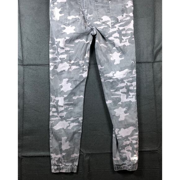 Prosperity Womens Pants Gray Camouflage Print Tapered Ankle Stretch Large - Picture 10 of 11